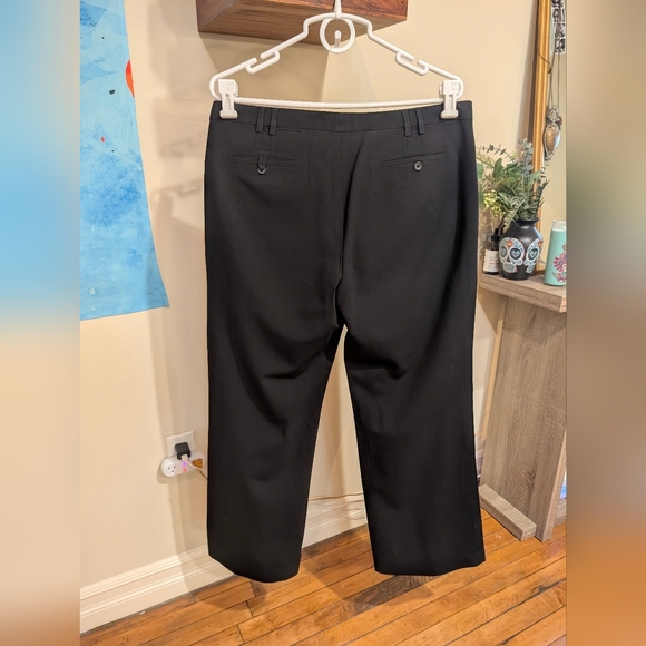 Vintage Wool Banana Republic Martin Stretch Black Trousers (12, 96% wool) - Picture 2 of 4